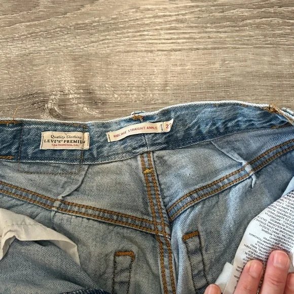 Levi's 501 Ribcage High-Rise straight ankle 26 27 altered darts Women's Jeans - Picture 11 of 12